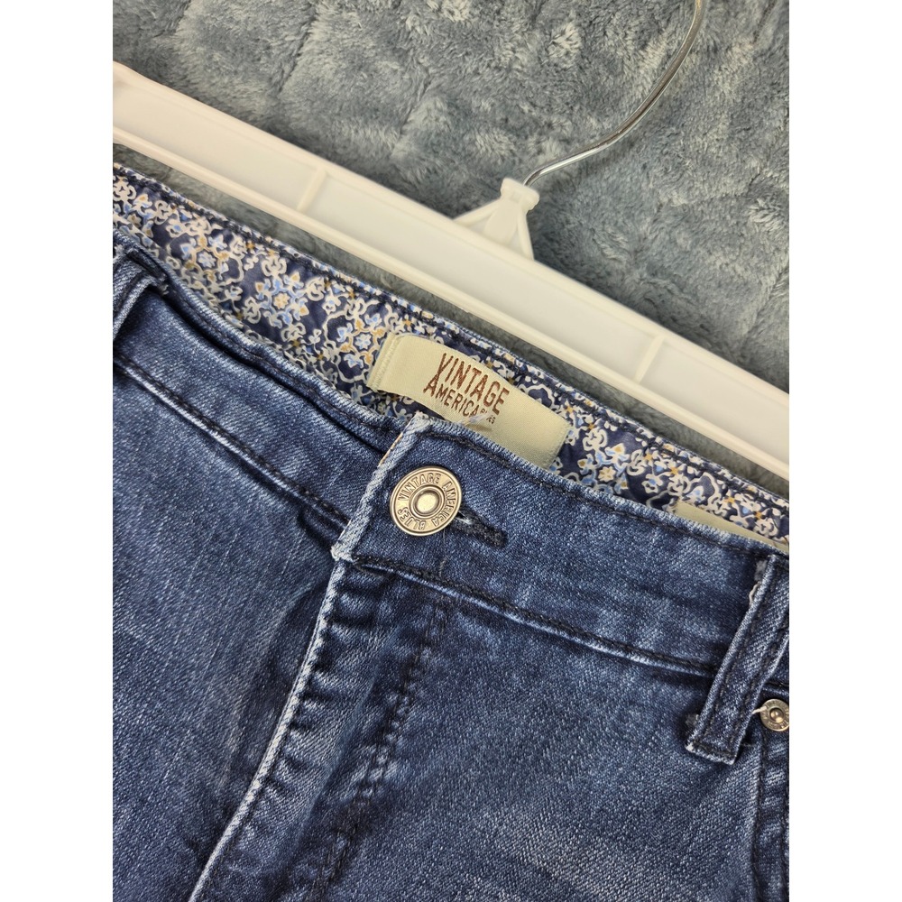 Vintage America Blues Bestie Jean Embroidered Straight Leg Blue Denim 16R/33